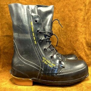 Vintage 1970s Rubber Military Boots